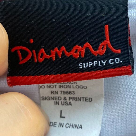 Diamond Supply Co Lined Jacket Burgundy Color Snap Button 100% Nylon Size Large - Picture 2 of 3